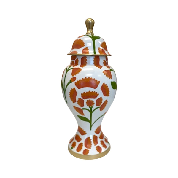 Camilla in Coral Ginger Jar, Medium