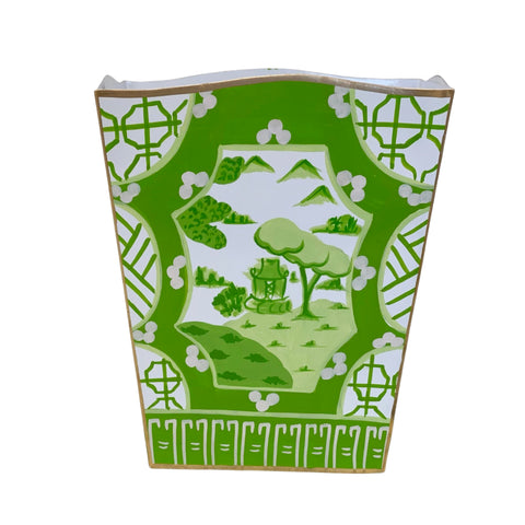 Canton in Green Wastebasket, Tissue Box