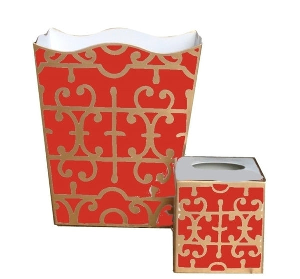 Orange Klimt Tissue Box