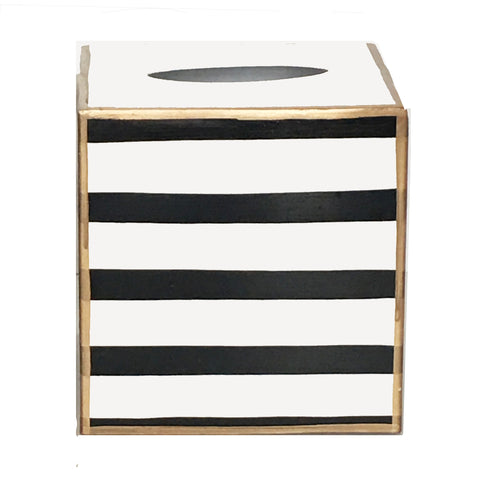 Black Stripe Tissue Box