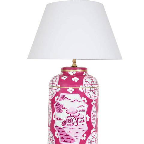 Canton in Pink Tea Caddy Lamp