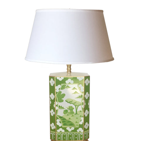 Canton in Green Lamp with Shade