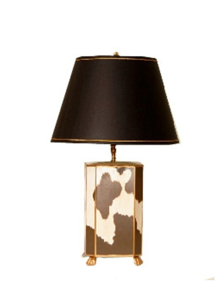 Cowhide Lamp with Shade