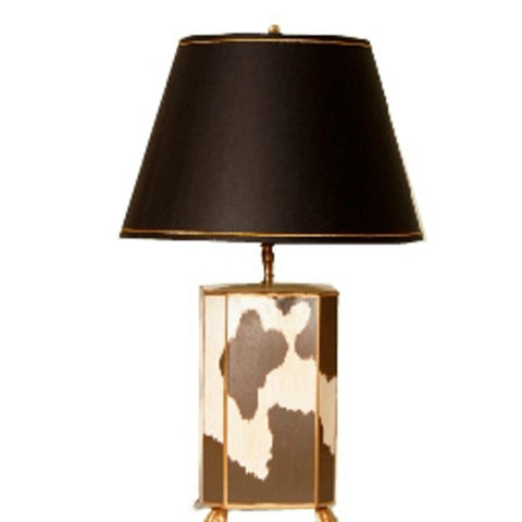 Cowhide Lamp with Shade