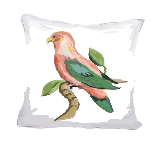 Pink Parrot Pillow