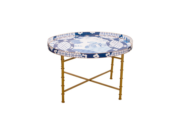 Canton in Blue Tray Table