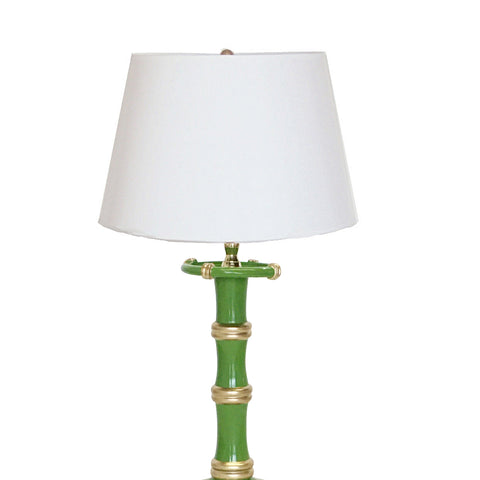 Dana Gibson Bamboo Candle Stick Lamp in Green