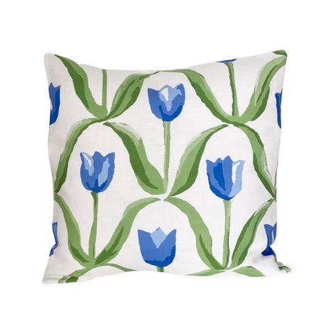 Tulip on White Pillow