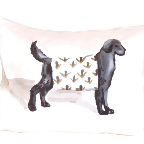 Black Dog Pillow