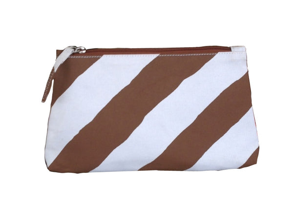 Brown Stripe Travel Bag, Small
