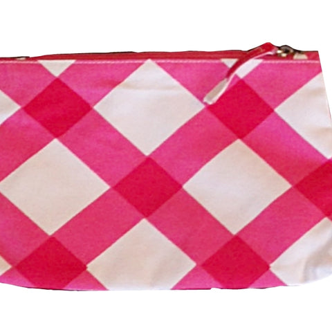 Dana Gibson Gingham in Pink Travel Bag, Small or Large