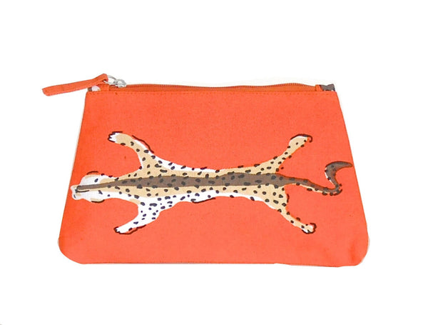 Orange Leopard Travel Bag