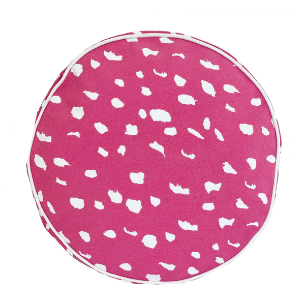 Pill Box Round in Pink Fleck