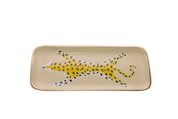 Cream Leopard  Tray, Small