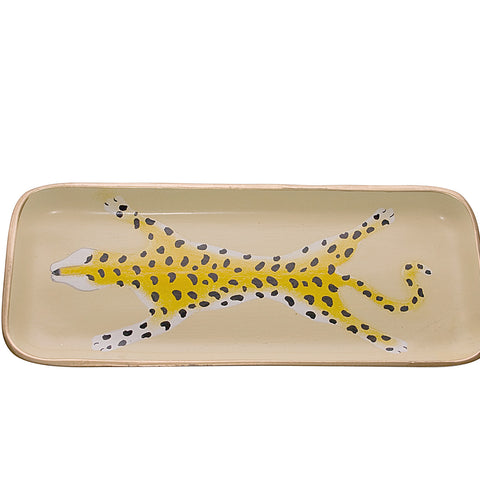 Cream Leopard  Tray, Small