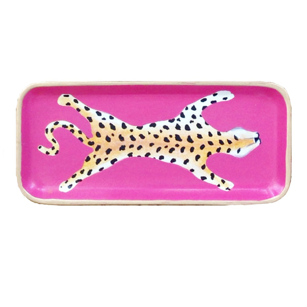 Pink Leopard Tray, Small