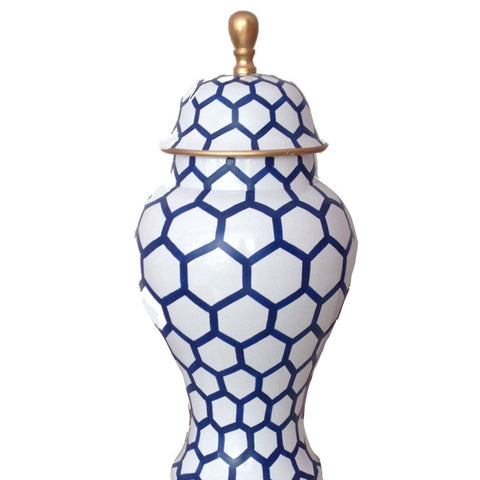 Ginger Jar, Small in Blue Mesh