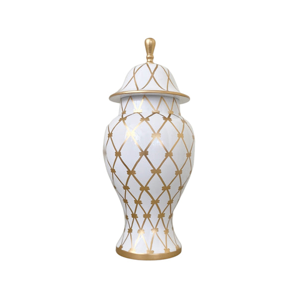 Gold French Twist Ginger Jar, Small