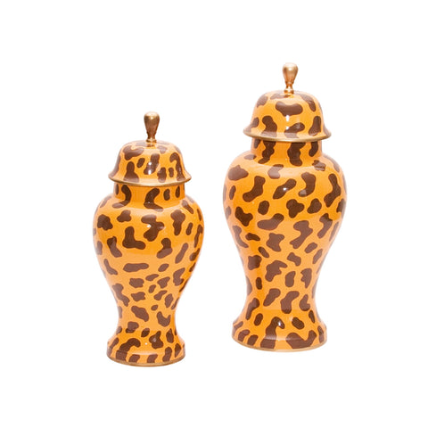 Golden Leopard Ginger Jar, Medium