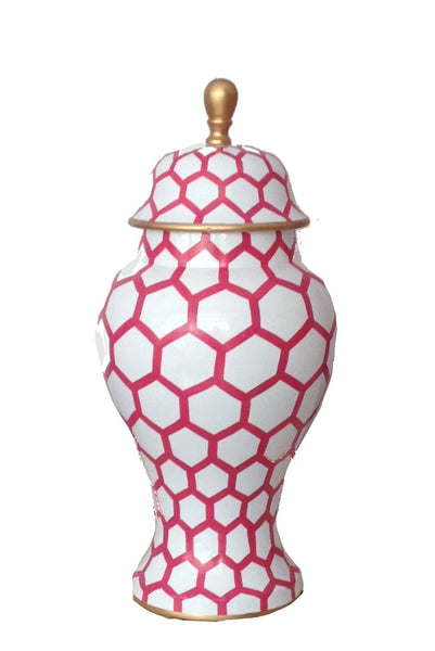 Ginger Jar, Small in Pink Mesh
