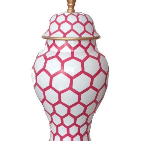 Ginger Jar, Small in Pink Mesh