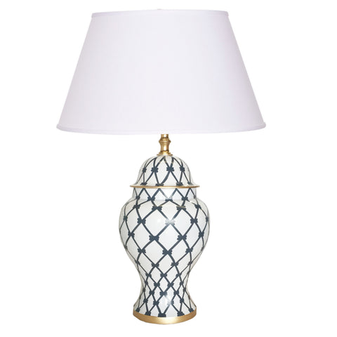 French Twist in Grey Table Lamp