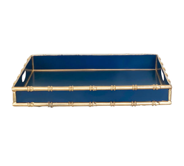 Bamboo in Navy Serving Tray