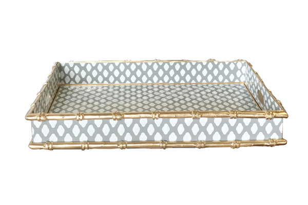 Bamboo in Grey  Parsi Serving Tray