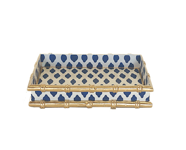 Dana Gibson Bamboo in Parsi Navy Letter Tray