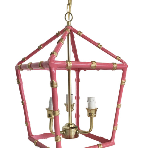 Bamboo Lantern in Pink, Small