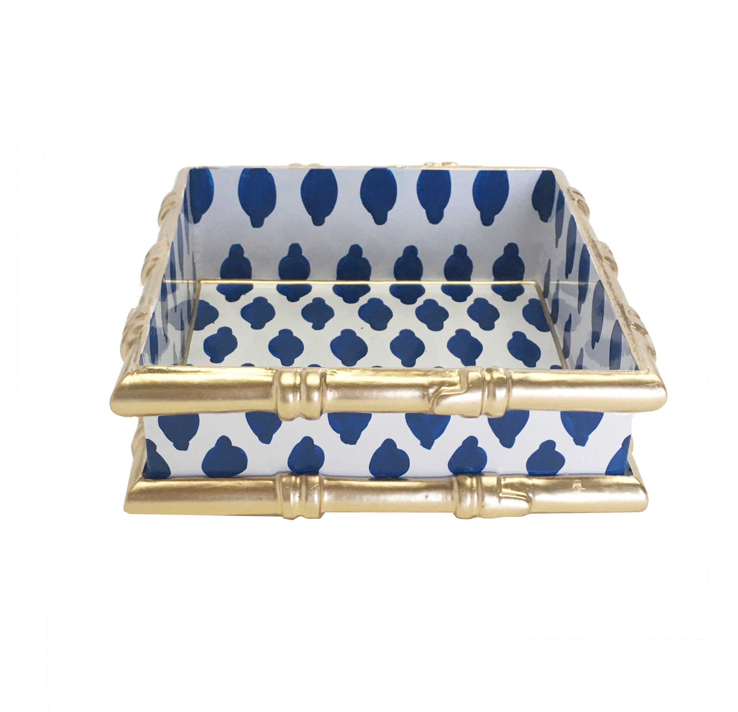 Bamboo in Parsi Navy Square Tray