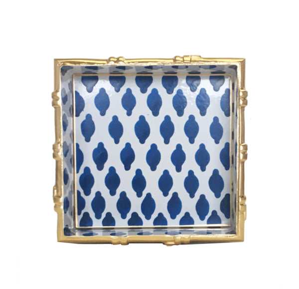 Bamboo in Parsi Navy Square Tray