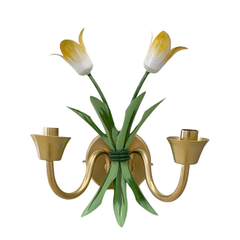 Tulip Sconce in Yellow