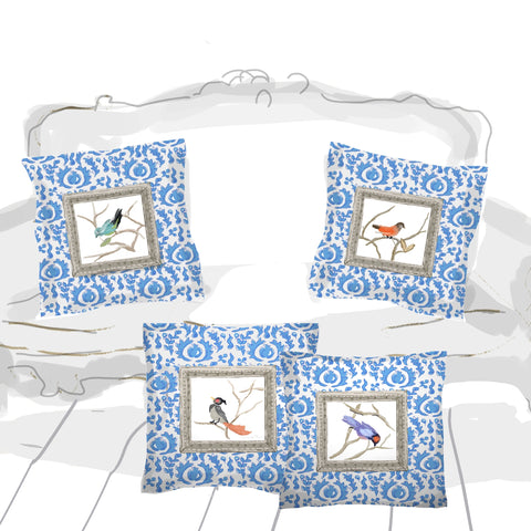 Grackle Bird Pillows, 18"