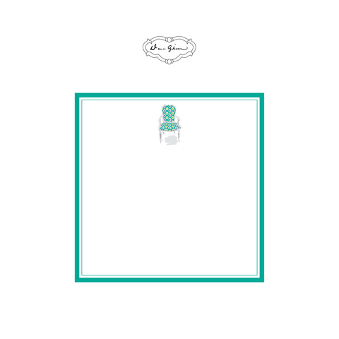 Nance Chair Notepad-Turquoise